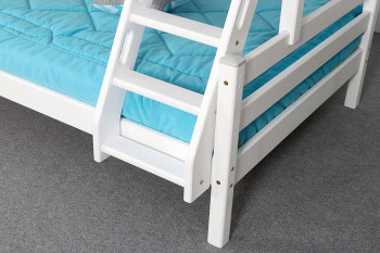 Адель кровать двухъярусная с наклонной лестницей Белый в Камне-на-Оби - kamen-na-obi.mebel54.com | фото