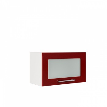 Бруклин ШВГС 600 Шкаф верхний горизонтальный со стеклом (Бетон белый/корпус Белый) в Камне-на-Оби - kamen-na-obi.mebel54.com | фото