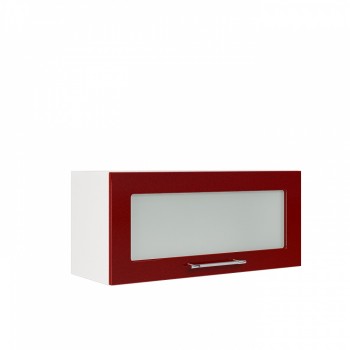 Бруклин ШВГС 800 Шкаф верхний горизонтальный со стеклом (Бетон коричневый/корпус Венге) в Камне-на-Оби - kamen-na-obi.mebel54.com | фото