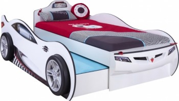 CARBED Кровать-машина Coupe с выдвижной кроватью White 20.03.1310.00 в Камне-на-Оби - kamen-na-obi.mebel54.com | фото
