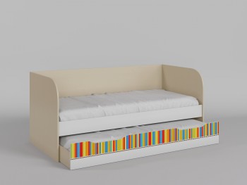 Диван-кровать Клаксон без машинок (Белый/корпус Клен) в Камне-на-Оби - kamen-na-obi.mebel54.com | фото