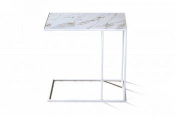 Журнальный столик Stone 018 (Прямоугольный) Металл/Керамика 500 Белый в Камне-на-Оби - kamen-na-obi.mebel54.com | фото