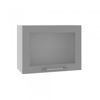 Капри ВПГС 600 шкаф верхний горизонтальный со стеклом высокий (Камень темный/корпус Серый) в Камне-на-Оби - kamen-na-obi.mebel54.com | фото
