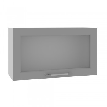 Капри ВПГС 800 шкаф верхний горизонтальный со стеклом высокий (Камень темный/корпус Серый) в Камне-на-Оби - kamen-na-obi.mebel54.com | фото