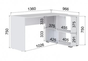 Компьютерный стол угловой СКМУ-3 дуб сонома/белый в Камне-на-Оби - kamen-na-obi.mebel54.com | фото