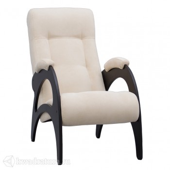 Кресло для отдыха Неаполь Модель 9 без лозы (Венге-эмаль/Ткань Ваниль Verona Vanilla) в Камне-на-Оби - kamen-na-obi.mebel54.com | фото