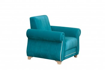 Кресло для отдыха "Порто" (велюр киви бирюза / микровельвет крем) в Камне-на-Оби - kamen-na-obi.mebel54.com | фото
