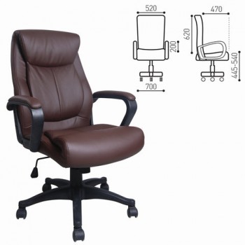 Кресло офисное BRABIX Enter EX-511 (коричневый) в Камне-на-Оби - kamen-na-obi.mebel54.com | фото
