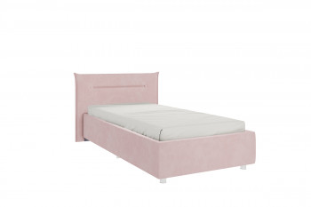 Кровать 0.9 Альба с основанием (Нежно-розовый велюр) в Камне-на-Оби - kamen-na-obi.mebel54.com | фото