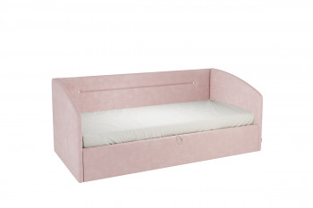 Кровать 0.9 Альба Софа (Нежно-розовый велюр) в Камне-на-Оби - kamen-na-obi.mebel54.com | фото