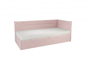 Кровать 0.9 Альба Тахта (Нежно-розовый велюр) в Камне-на-Оби - kamen-na-obi.mebel54.com | фото