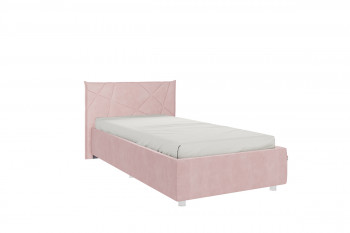 Кровать 0.9 Бест с основанием (Нежно-розовый велюр) в Камне-на-Оби - kamen-na-obi.mebel54.com | фото