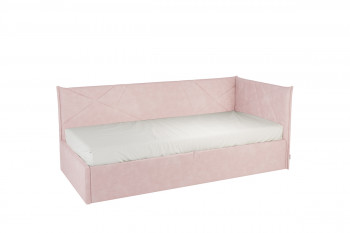Кровать 0.9 Бест Тахта (Нежно-розовый велюр) в Камне-на-Оби - kamen-na-obi.mebel54.com | фото