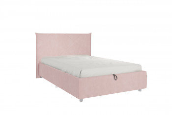 Кровать 1,2 Квест (Нежно-розовый велюр/под-мех) в Камне-на-Оби - kamen-na-obi.mebel54.com | фото