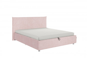 Кровать 1,6 Квест (Нежно-розовый велюр/под-мех) в Камне-на-Оби - kamen-na-obi.mebel54.com | фото