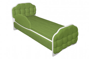 Кровать 160 Атлет 76 Зелёный (мягкий бортик) в Камне-на-Оби - kamen-na-obi.mebel54.com | фото