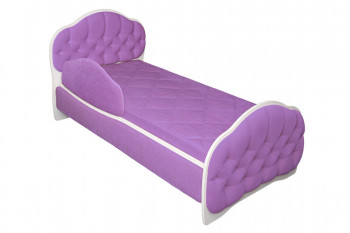 Кровать 160 Гармония 67 Светло-фиолетовый (мягкий бортик) в Камне-на-Оби - kamen-na-obi.mebel54.com | фото