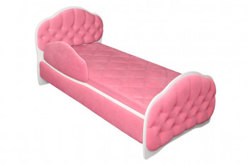 Кровать 160 Гармония 89 Розовый (мягкий бортик) в Камне-на-Оби - kamen-na-obi.mebel54.com | фото