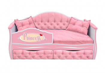 Кровать 160 серии Иллюзия 2 ящика 15 Бледно-розовый (подушки) в Камне-на-Оби - kamen-na-obi.mebel54.com | фото