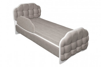 Кровать 190 Атлет Lux 96 Серый (мягкий бортик) в Камне-на-Оби - kamen-na-obi.mebel54.com | фото