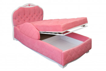 Кровать 190 Гармония Lux 32 Фиолетовый (мягкий бортик) в Камне-на-Оби - kamen-na-obi.mebel54.com | фото