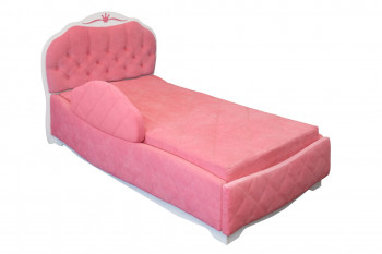 Кровать 190 Гармония Lux 36 Розовый (мягкий бортик) в Камне-на-Оби - kamen-na-obi.mebel54.com | фото