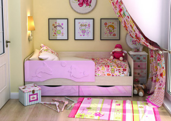 Кровать Алиса КР-812 1,6 Белфорд/Розовый металлик в Камне-на-Оби - kamen-na-obi.mebel54.com | фото