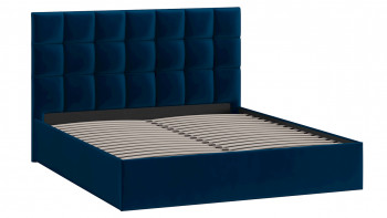 Кровать без ПМ «Эмбер» Велюр Confetti/Blue в Камне-на-Оби - kamen-na-obi.mebel54.com | фото