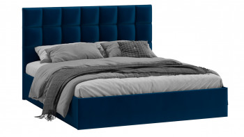 Кровать без ПМ «Эмбер» Велюр Confetti/Blue в Камне-на-Оби - kamen-na-obi.mebel54.com | фото