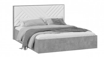 Кровать без ПМ «Хилтон» Тип 1 Ателье светлый/Белый в Камне-на-Оби - kamen-na-obi.mebel54.com | фото