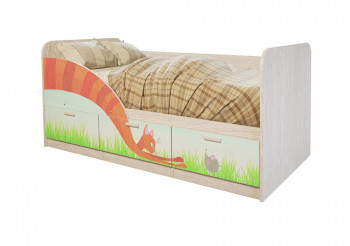 Кровать детская Минима Лего 1,86м с ящиками (дуб атланта/лиловый сад) в Камне-на-Оби - kamen-na-obi.mebel54.com | фото