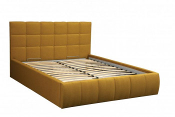 Кровать "Диана" ш. 1400 (Н=1010мм) (жаккард горчица) в Камне-на-Оби - kamen-na-obi.mebel54.com | фото