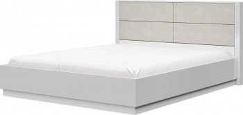 Кровать двойная 1400х2000 Вива (Белый/Белый глянец/Платина) в Камне-на-Оби - kamen-na-obi.mebel54.com | фото