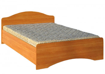 Кровать двойная 1600-1 без матраса (круглые спинки) Вишня Оксфорд в Камне-на-Оби - kamen-na-obi.mebel54.com | фото