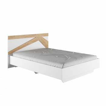 Кровать двухспальная 1,4м Теодора (белый/дуб крафт золотой) в Камне-на-Оби - kamen-na-obi.mebel54.com | фото
