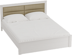 Кровать Элана 1600 с основанием Бодега белая в Камне-на-Оби - kamen-na-obi.mebel54.com | фото