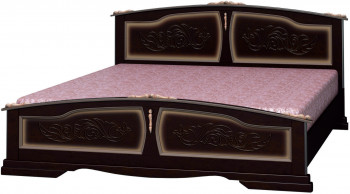 Кровать Елена из массива сосны 800*2000 Орех в Камне-на-Оби - kamen-na-obi.mebel54.com | фото