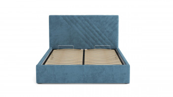 Кровать Гамма ш. 1400 (без основания для хранения) (велюр тенерифе дасти блю) в Камне-на-Оби - kamen-na-obi.mebel54.com | фото