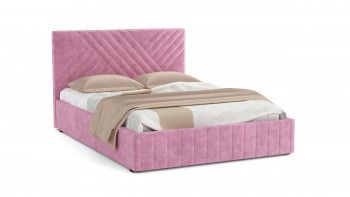 Кровать Гамма ш. 1400 (без основания для хранения) (велюр тенерифе розовый) в Камне-на-Оби - kamen-na-obi.mebel54.com | фото