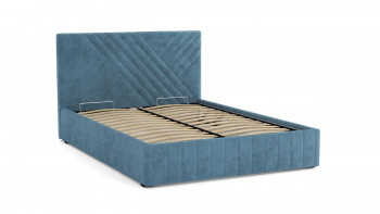 Кровать Гамма ш. 1400 (с основанием для хранения) (велюр тенерифе дасти блю) в Камне-на-Оби - kamen-na-obi.mebel54.com | фото