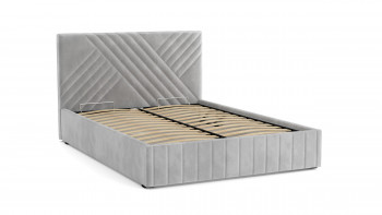 Кровать Гамма ш. 1400 (с основанием для хранения) (велюр тенерифе грей) в Камне-на-Оби - kamen-na-obi.mebel54.com | фото