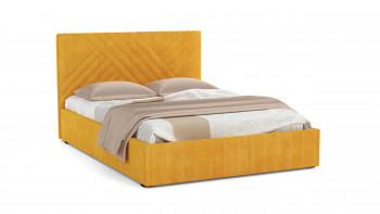 Кровать Гамма ш. 1400 (с основанием для хранения) (велюр тенерифе куркума) в Камне-на-Оби - kamen-na-obi.mebel54.com | фото