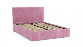 Кровать Гамма ш. 1400 (с основанием для хранения) (велюр тенерифе розовый) в Камне-на-Оби - kamen-na-obi.mebel54.com | фото