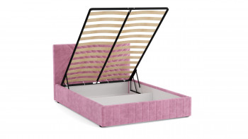 Кровать Гамма ш. 1400 (с основанием для хранения) (велюр тенерифе розовый) в Камне-на-Оби - kamen-na-obi.mebel54.com | фото