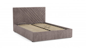 Кровать Гамма ш. 1400 (с основанием для хранения) (велюр тенерифе стоун) в Камне-на-Оби - kamen-na-obi.mebel54.com | фото