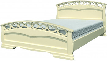 Кровать Грация-1 из массива сосны 1400*2000 Слоновая кость в Камне-на-Оби - kamen-na-obi.mebel54.com | фото