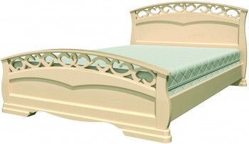 Кровать Грация-1 из массива сосны 1600*2000 Белый античный в Камне-на-Оби - kamen-na-obi.mebel54.com | фото