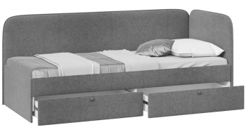 Кровать «Молли» с мягкой обивкой (900) тип 1 (Микровелюр Scandi Graphite 22) в Камне-на-Оби - kamen-na-obi.mebel54.com | фото
