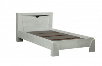 Кровать одинарная 33.07 с настилом "Лючия" (ш. 900)/(бетон пайн белый / венге / белый) в Камне-на-Оби - kamen-na-obi.mebel54.com | фото
