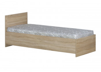 Кровать одинарная 800-2 без матраса (прямые спинки) Дуб Сонома в Камне-на-Оби - kamen-na-obi.mebel54.com | фото